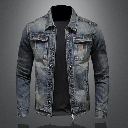 Slim Fit Denim Jacket for Men