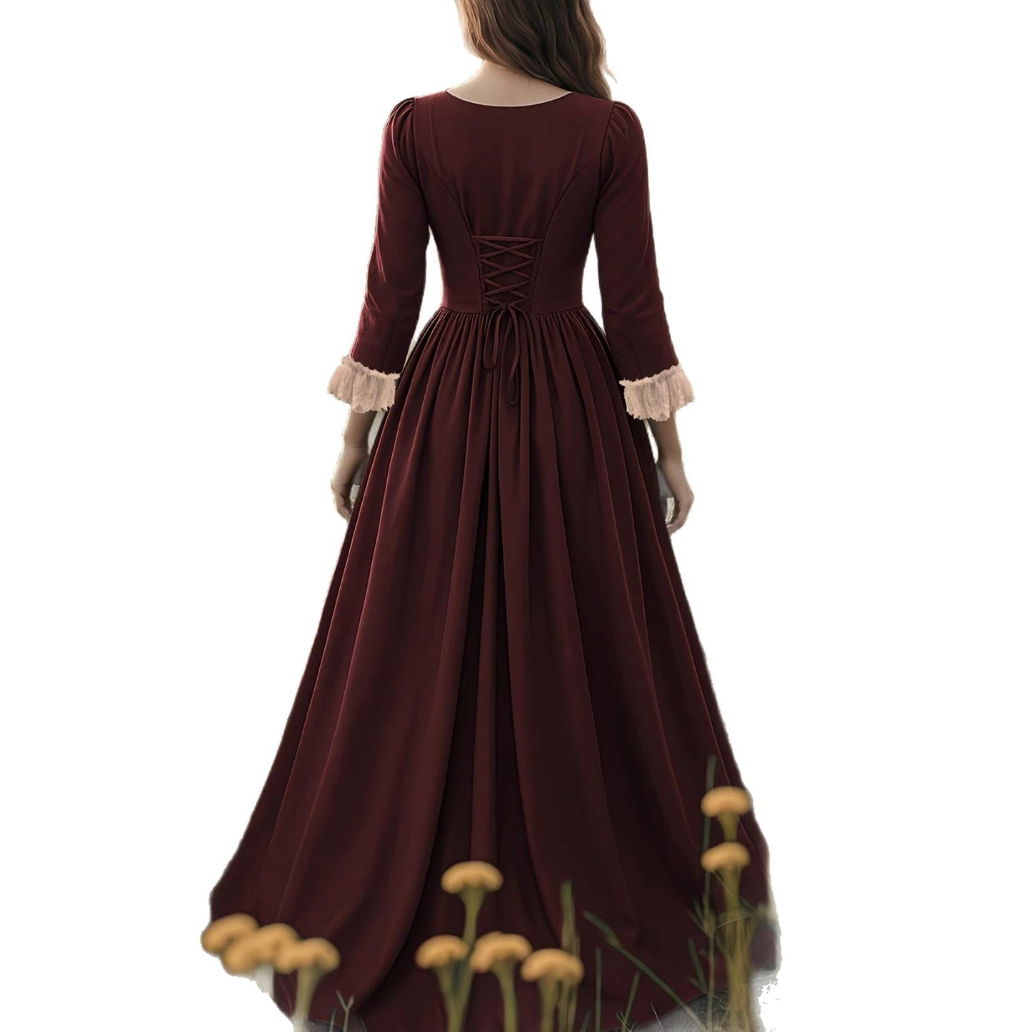 Vintage Flared Chiffon Dress