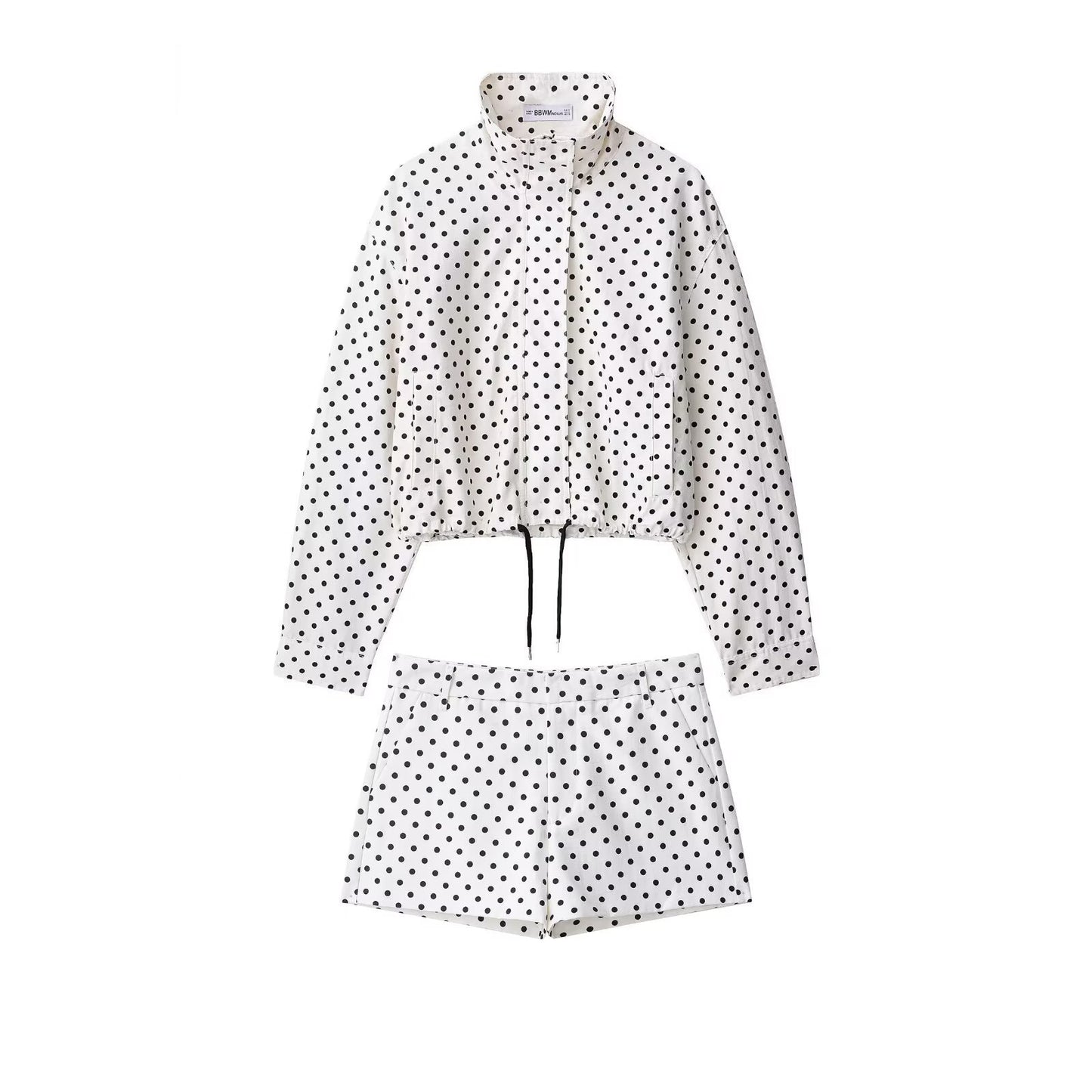 Polka Dot Jacket and Shorts Set