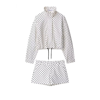 Polka Dot Jacket and Shorts Set