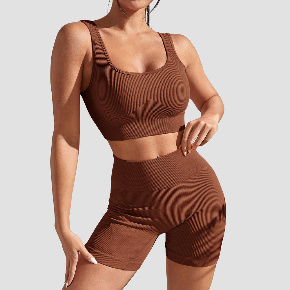 Women's Yoga Sports Set with Built-in Bra