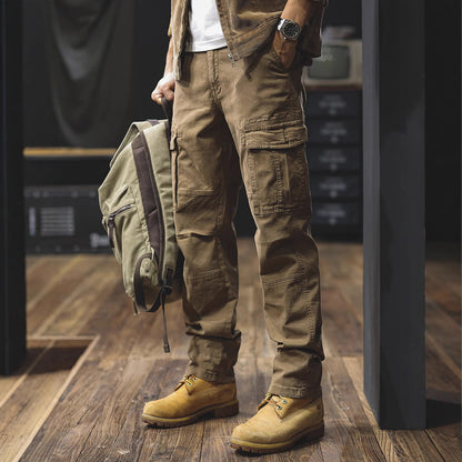 Retro Paratrooper Straight Cargo Pants