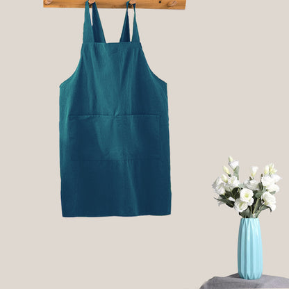 Cotton Linen Apron with Printed Logo