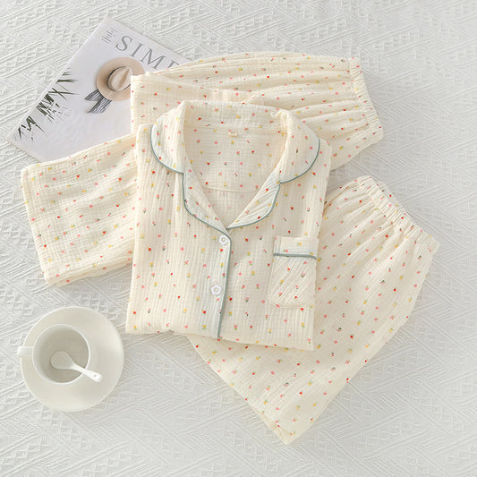 Cotton Three-Piece Pajama Set