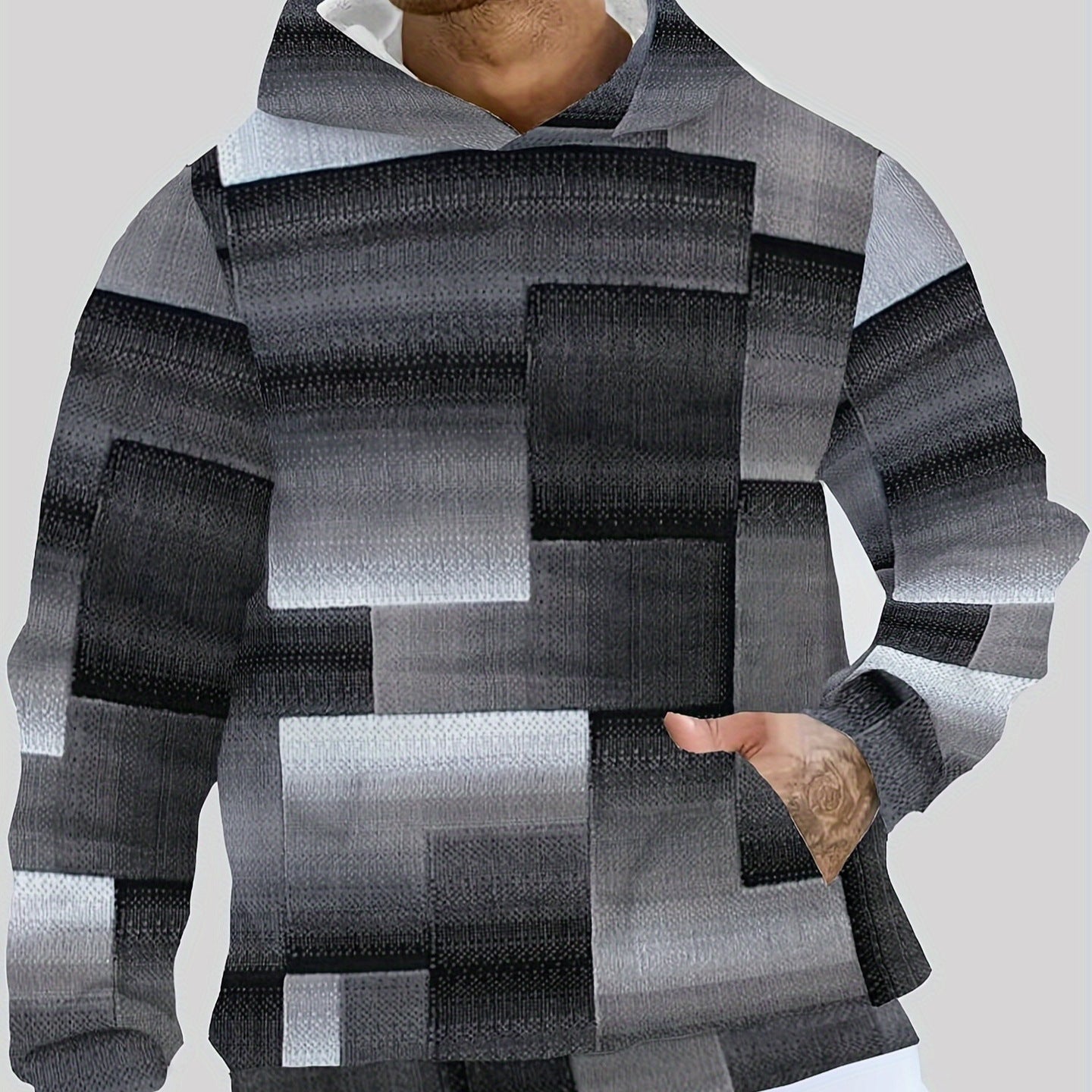 Mens Hooded Pullover Sweatshirt