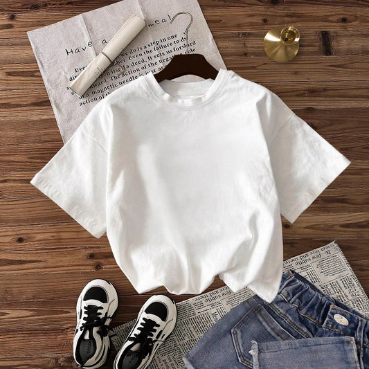 Multi-Color Round-Neck Short Sleeve Top