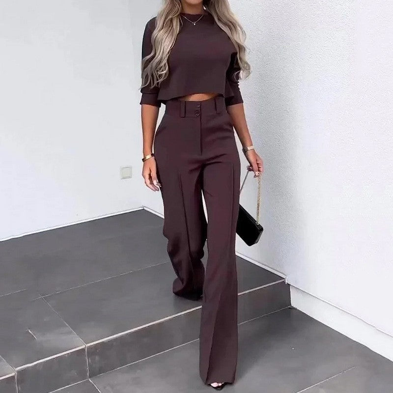 Women's Casual Two-Piece Trousers Set