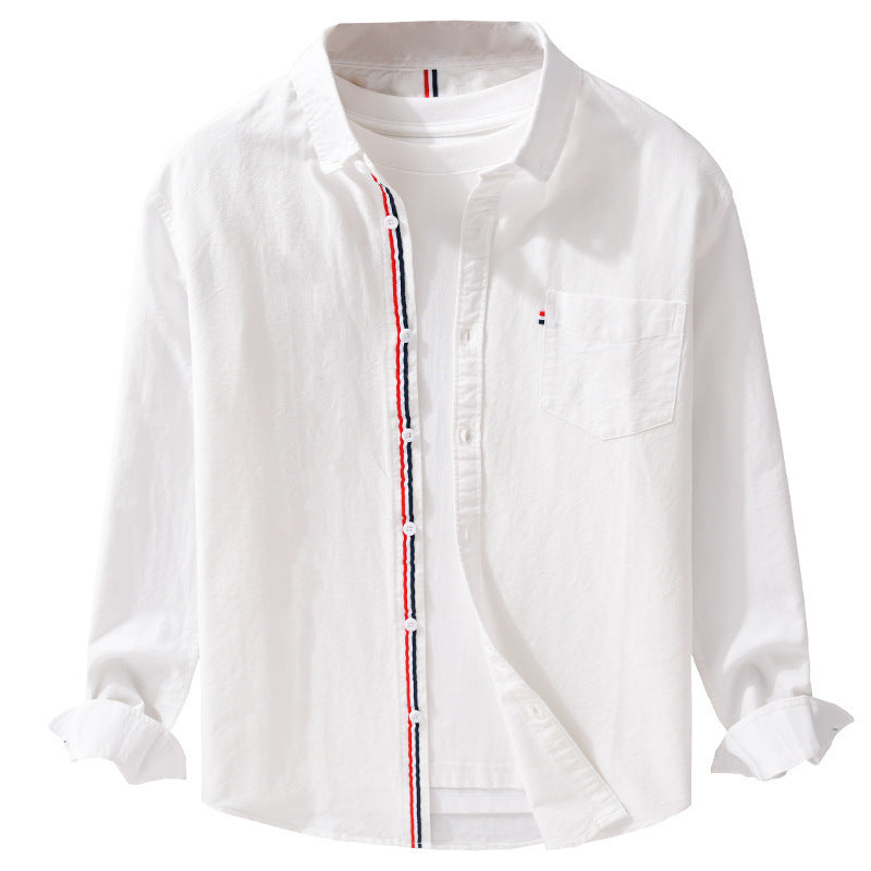 British Style Long Sleeve Cotton Blend Shirt