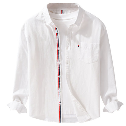 British Style Long Sleeve Cotton Blend Shirt