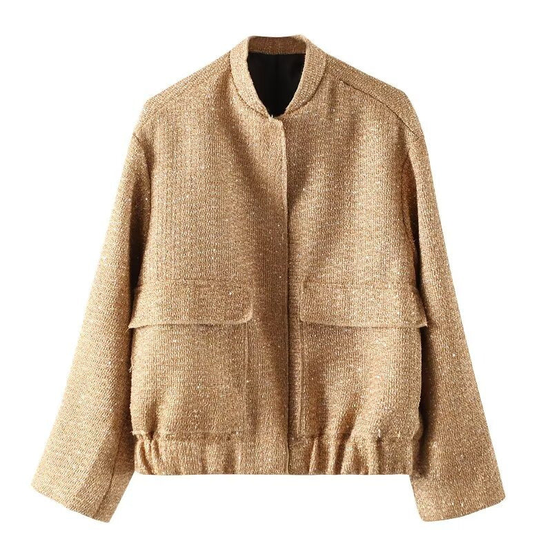 Womens Sequin Embellished Casual Jacket