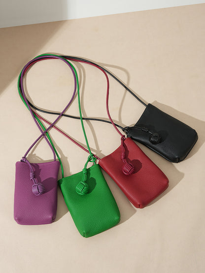 Women's Genuine Leather Crossbody Phone Bag