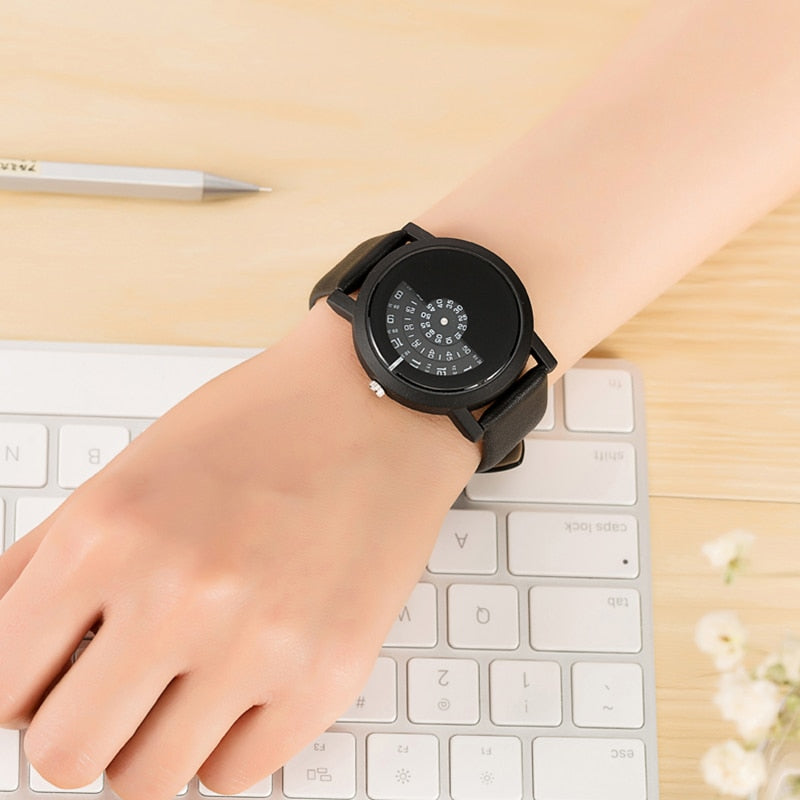 wristwatch camera concept brief simple special digital discs hands fashion quartz watches for men women