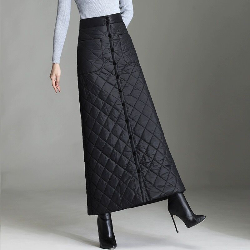Womens A-Line Down Cotton Skirt