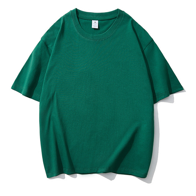 Solid color short-sleeve cotton T-shirt Men
