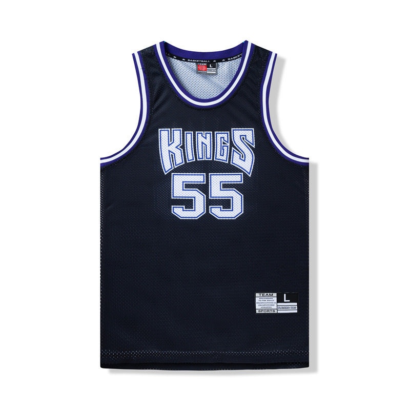 American Retro Mesh Jersey Iverson Maddie Kobe Curry Butler James Digital Print Basketball Vest
