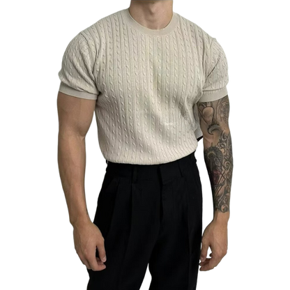 Men's Textured Short Sleeve Knit Shirt