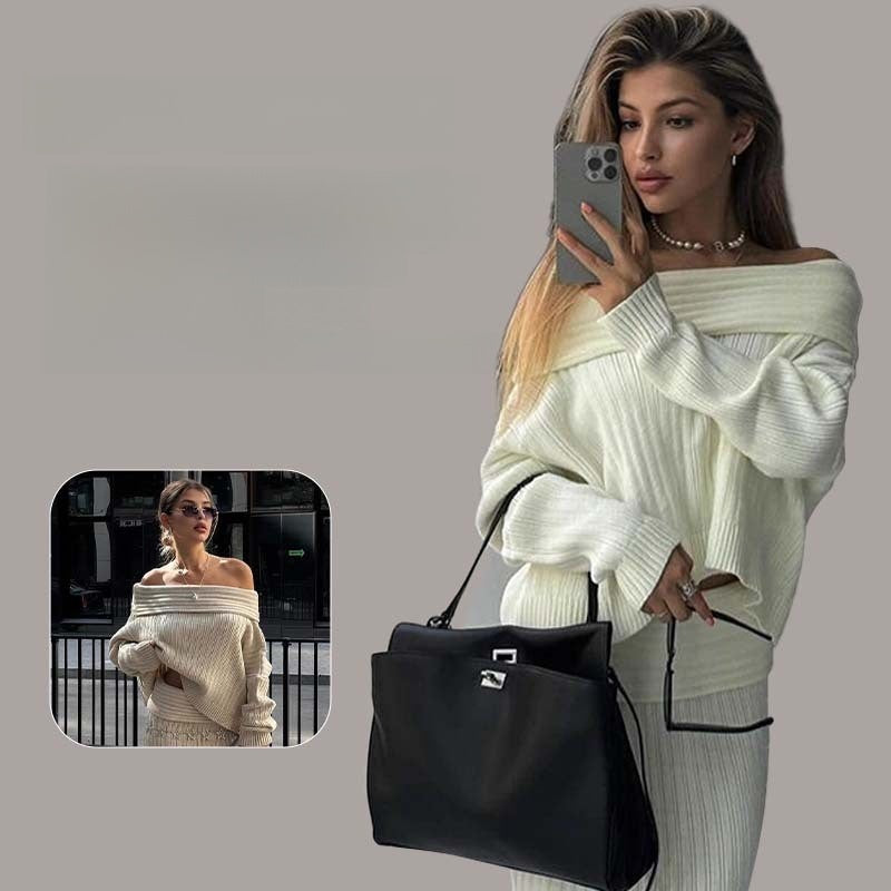 Women Knitted Sweater Set