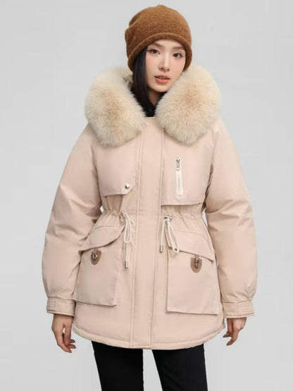 Fleece-lined and thickened jacket/cotton coat