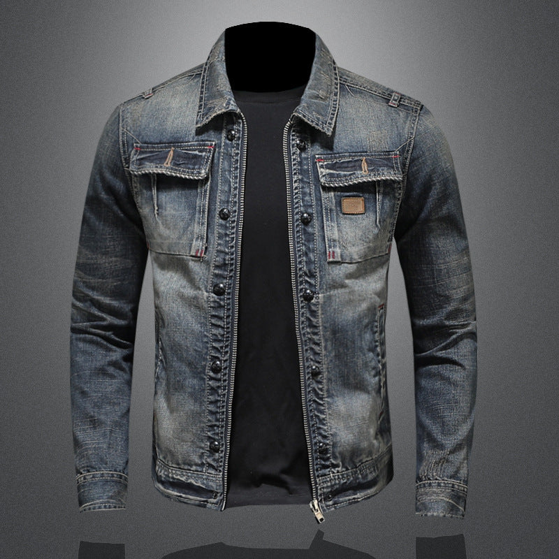 Slim Fit Denim Jacket for Men