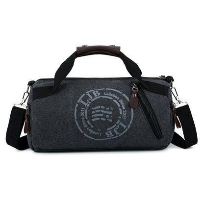 Printed Logo Portable Canvas Crossbody Bag