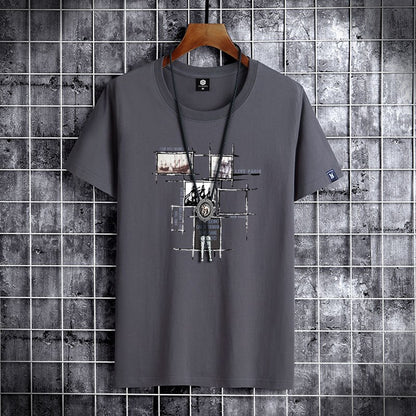 Short sleeve cotton summer man t-shirt casual loost men tshirt cool o-neck oversized t shirt male T shirt clothes for teens