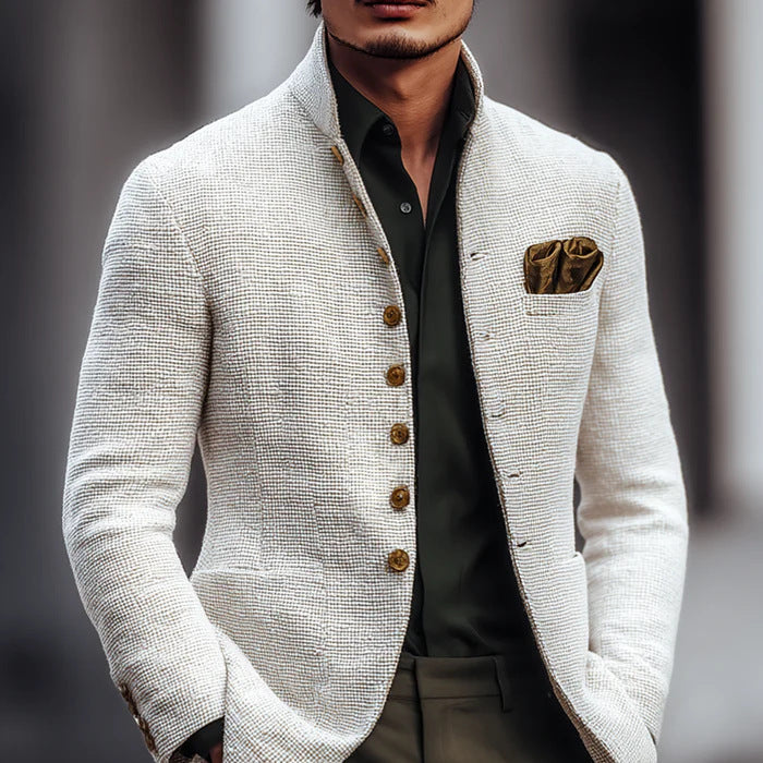 Men's Stand Collar Slim Fit Jacket