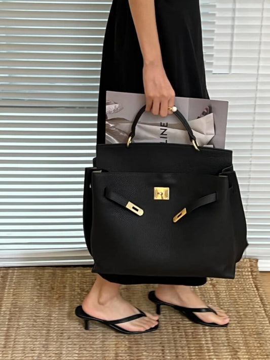 High-end leather tote bag
