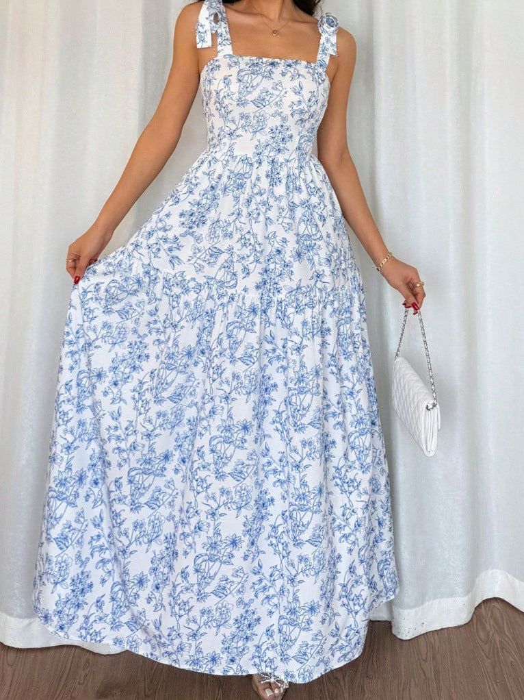 Floral Smocked A-Line Dress