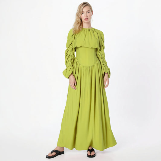 Elegant Draped Skirt Set