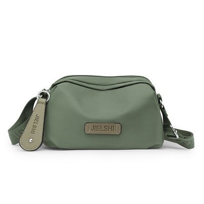 Solid-color Oxford fabric crossbody bag