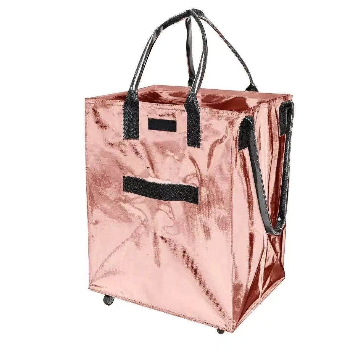 Foldable Trolley Bag with Wheels and Insulation