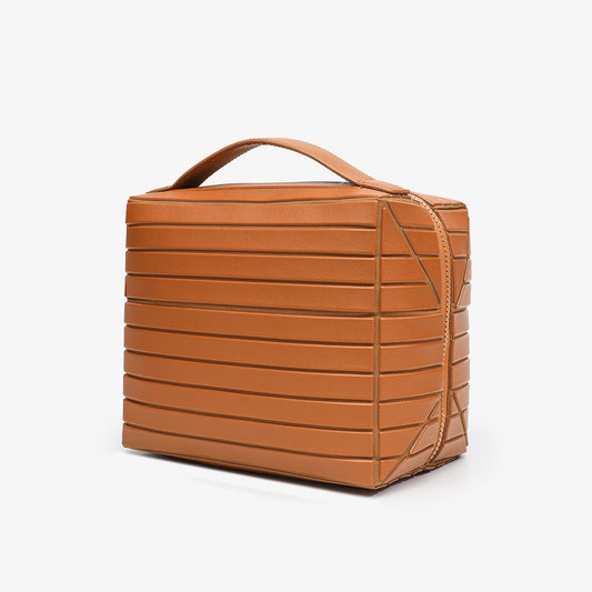 Portable Striped Cosmetic Storage Bag