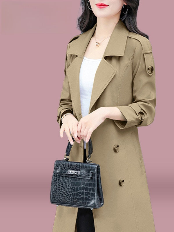 Womens Mid-Length Windbreaker Jacket