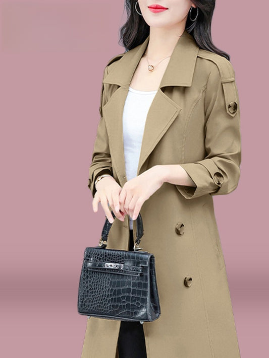 Womens Mid-Length Windbreaker Jacket