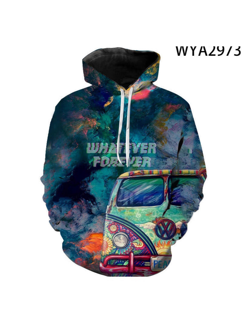 Rainbow Graffiti 3D Print Hooded Sweatshirt