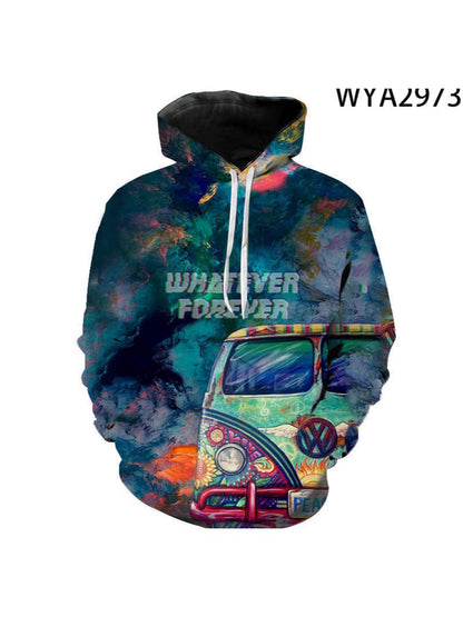 Rainbow Graffiti 3D Print Hooded Sweatshirt