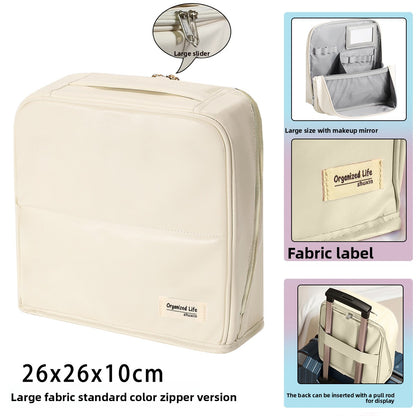 Vertical large-capacity magnetic makeup bag