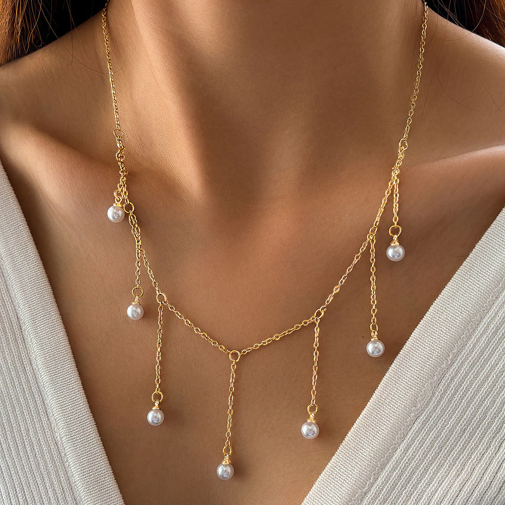 Tassel Pearl Necklace