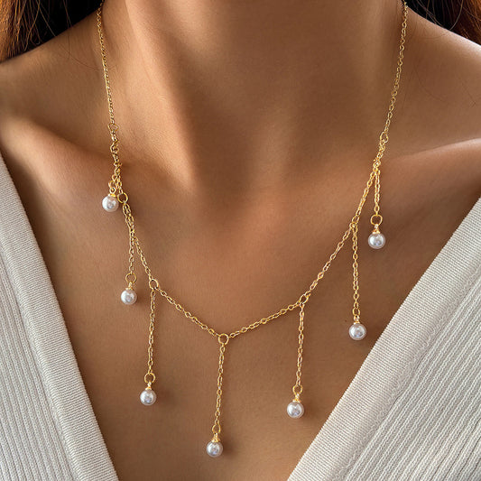 Tassel Pearl Necklace