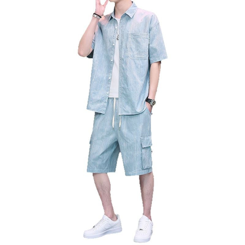 Men's Short Sleeve Shirt and Pants