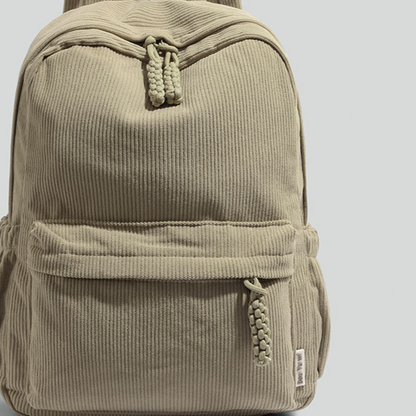 Corduroy Casual Backpack with Air Cushion Straps