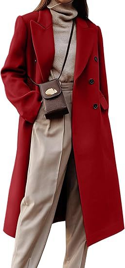 Double-Breasted Slim Outwear Coat