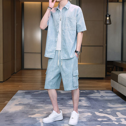 Men's Short Sleeve Shirt and Pants