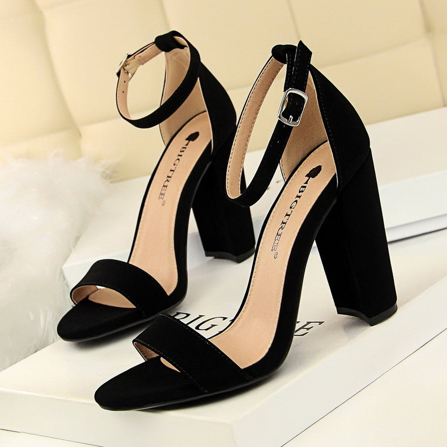 Fashion Women High Heel Sandals with Buckle