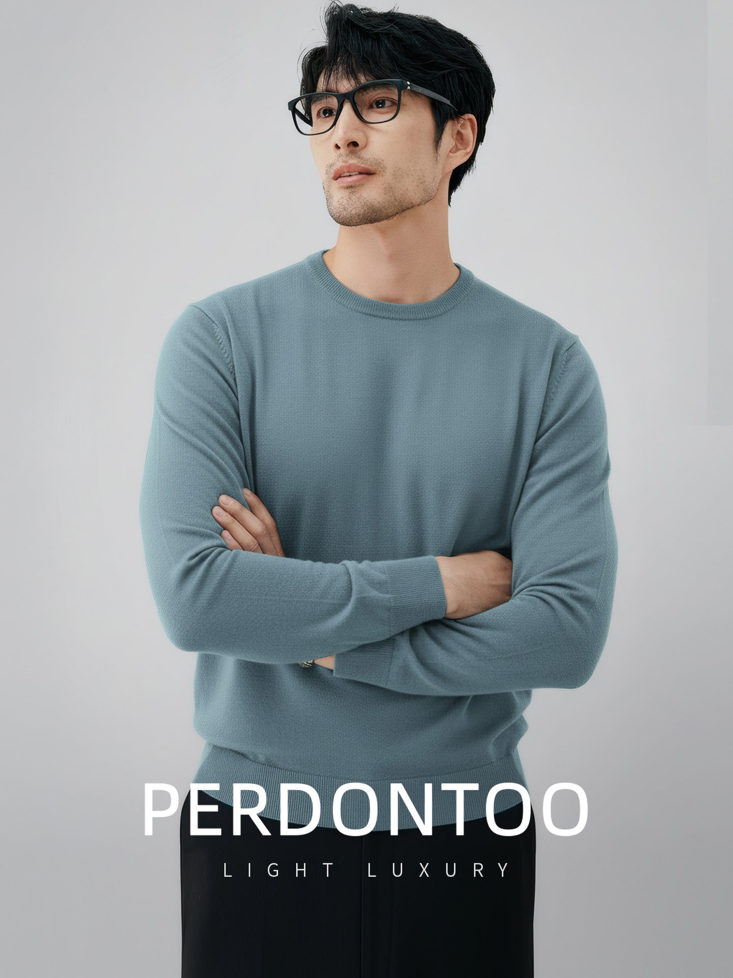 Mens Wool Blend Knit Sweater