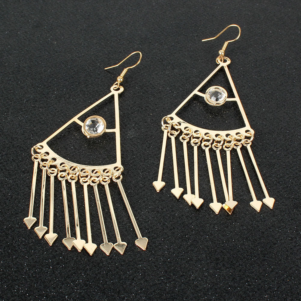 Alloy Tassel Earrings Temperament Personality Gold Plated Geometric Earrings Earrings Female