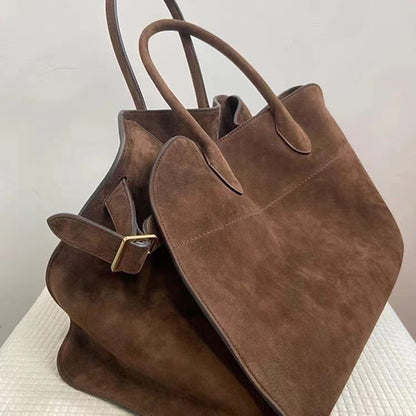 Retro Suede Tote Bag for Women