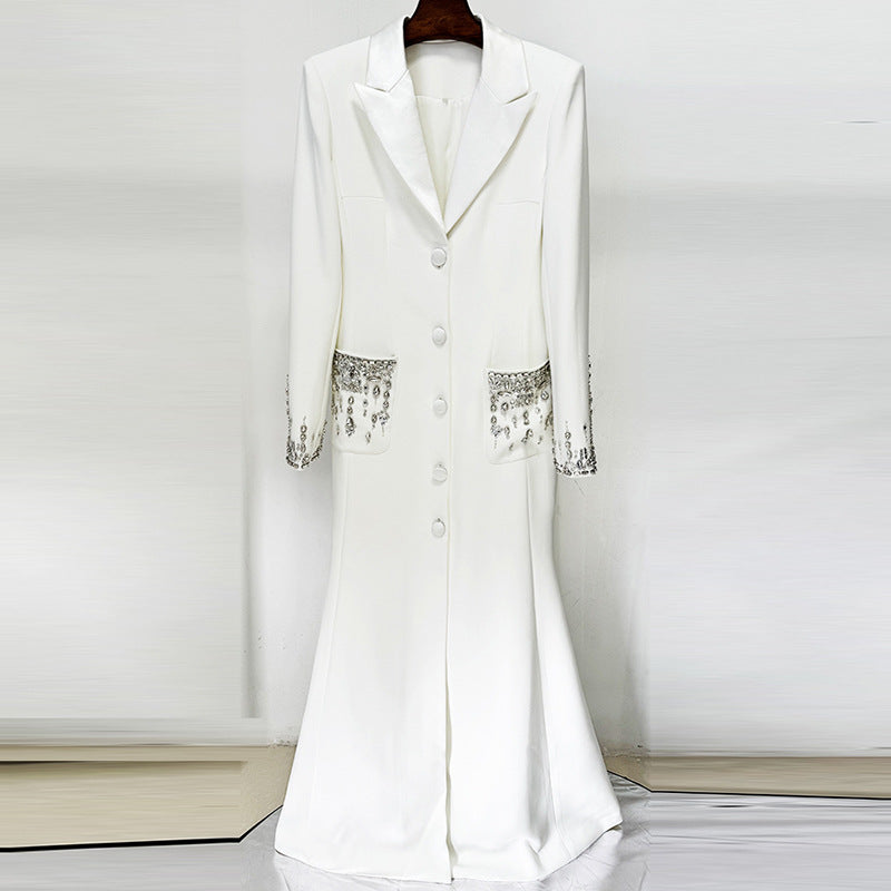 Elegant Beaded Mermaid Evening Gown