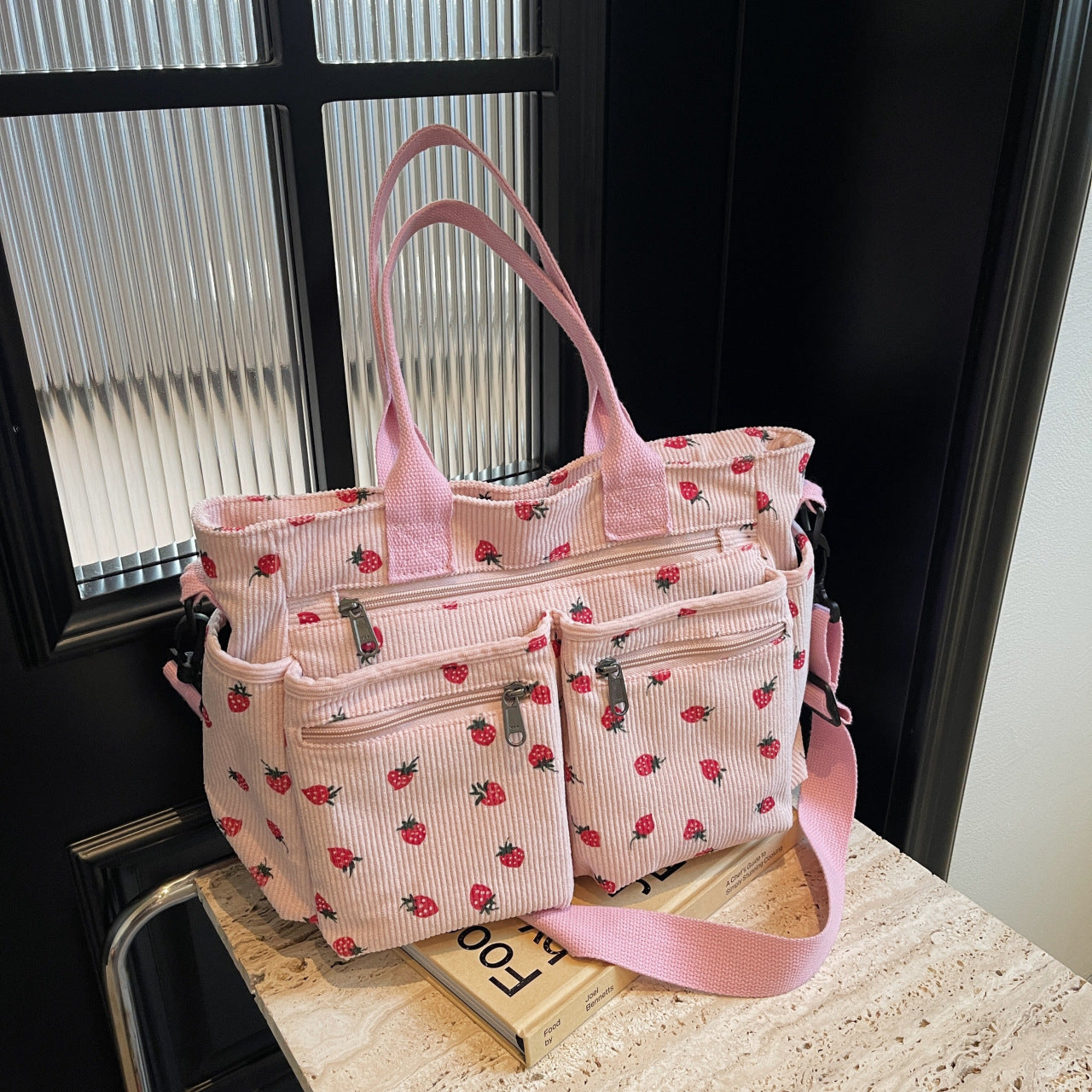 Corduroy Multi-compartment Bag