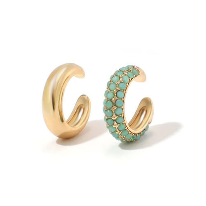 Pearl clip earrings with ear cartilage clips